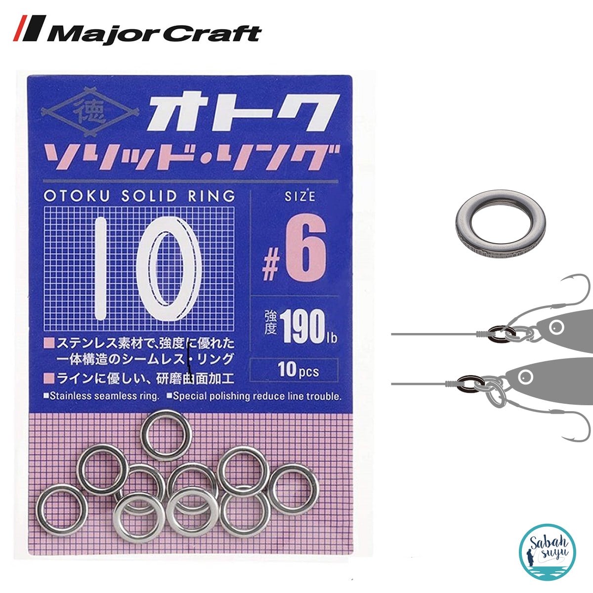Major Craft Otoku Solid Ring (Kapalı Halka) #6 (10Ad)