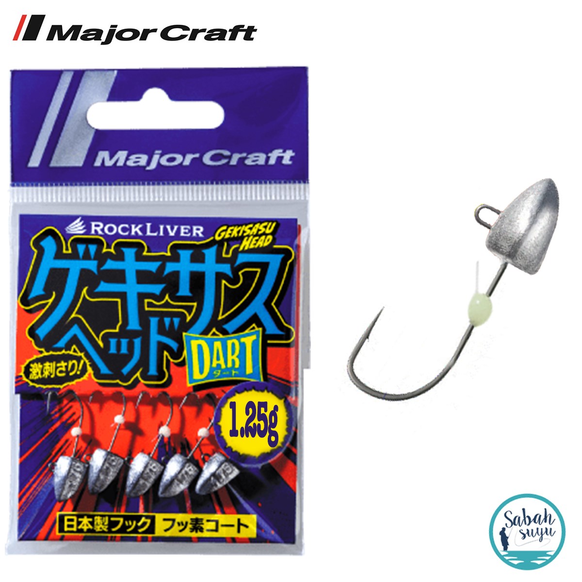 Major Craft Rockliver Jighead GSHEAD-Dart 1.25gr #6 (5 Adet)