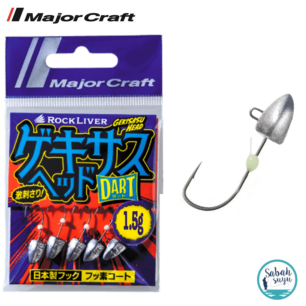 Major Craft Rockliver Jighead GSHEAD-Dart 1.50gr #6 (5 Adet)