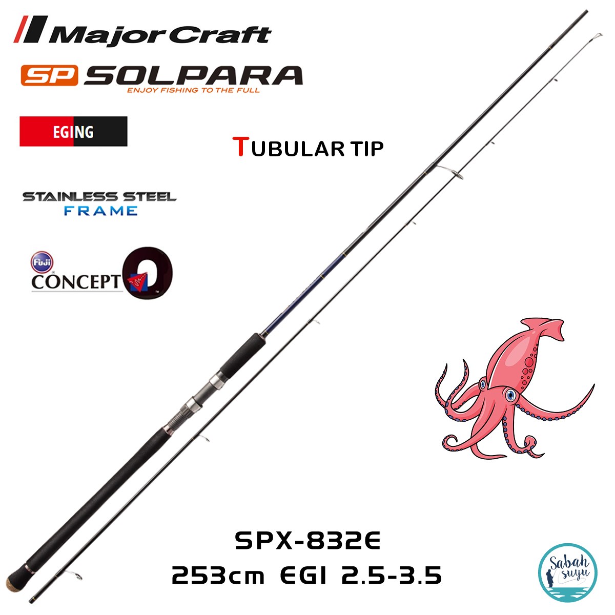 Major Craft Solpara SPX-832E Eging 253cm 2.5-3.5 EGI (2P) Spin Kamış