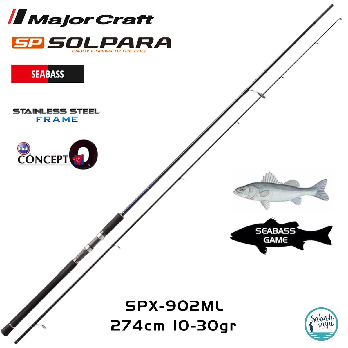 Major Craft Solpara SPX-902ML Seabass 274cm 10-30gr (2P) Spin Kamış