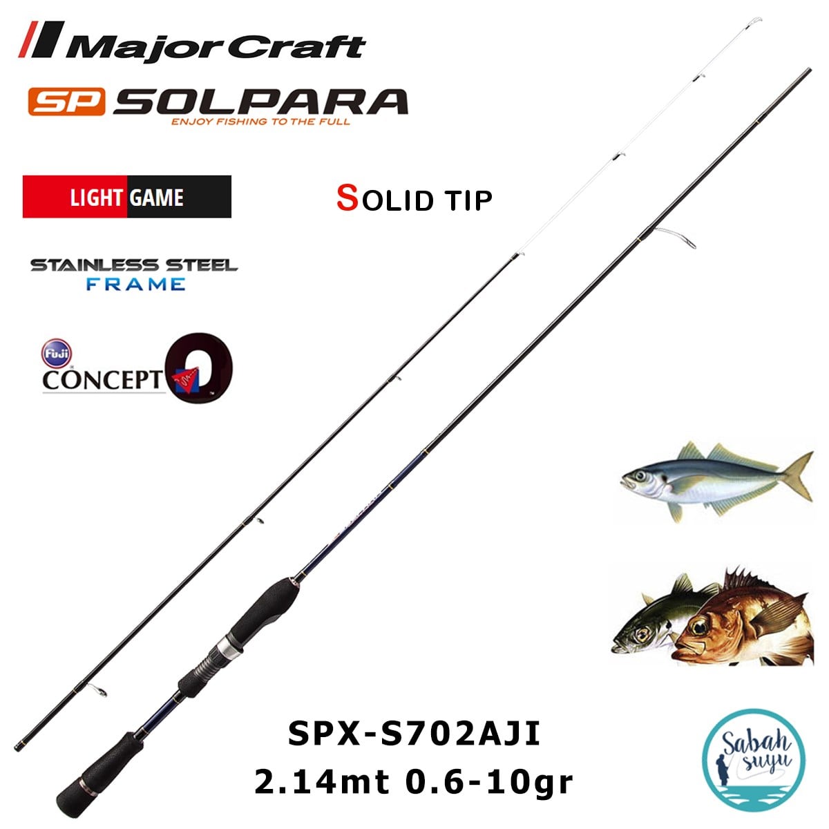 Major Craft Solpara SPX-S702AJI Solid 214cm 0.6-10gr (2P) LRF Kamış