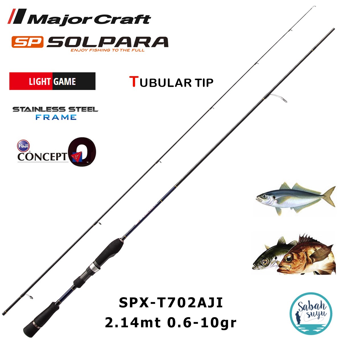 Major Craft Solpara SPX-T702AJI Tubular 214cm 0.6-10gr (2P) LRF Kamış