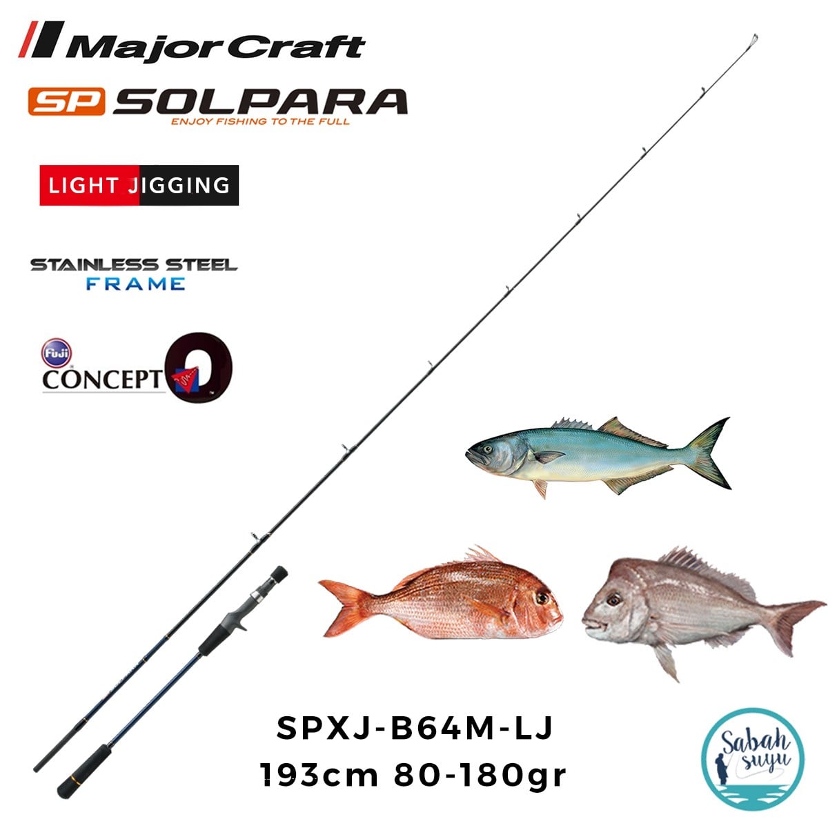 Major Craft Solpara SPXJ-B64M-LJ 193cm 80-180gr (S2P) Tetikli Light Jigging Kamış