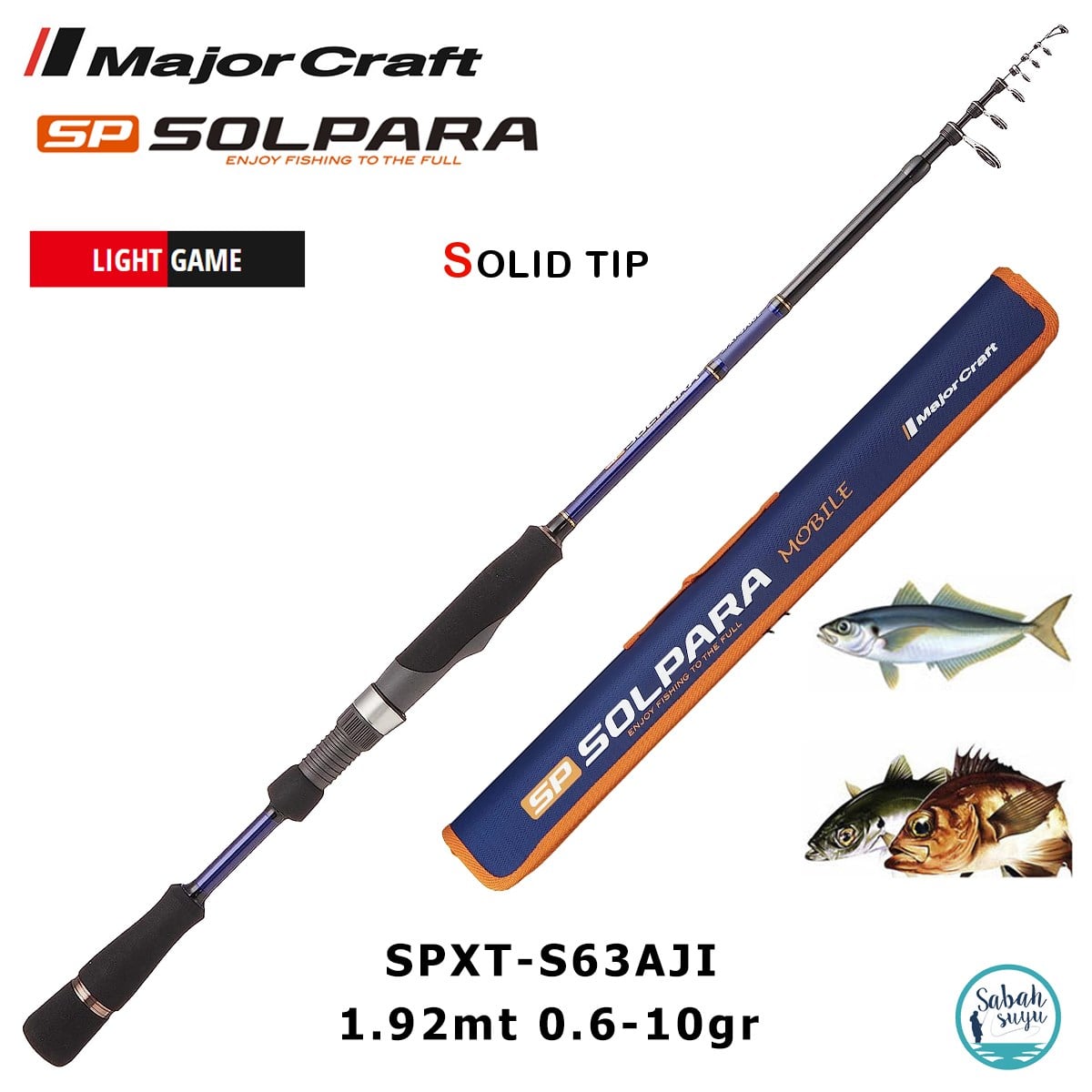 Major Craft Solpara SPXT-S63AJI 1.92mt 0.6-10gr Teleskopik LRF Kamış