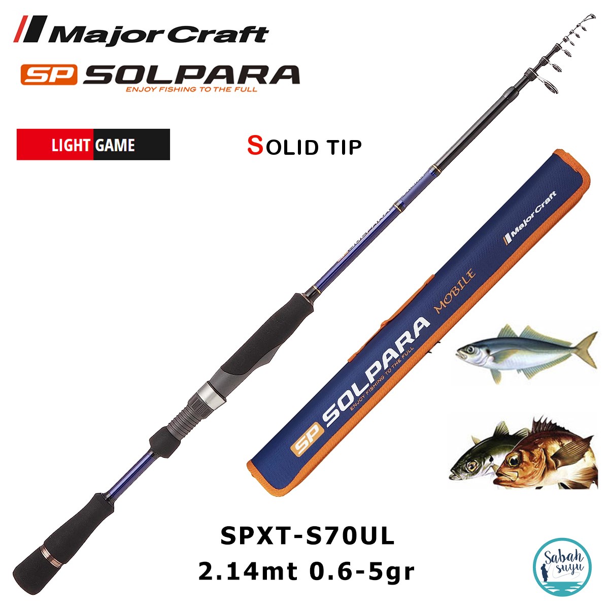 Major Craft Solpara SPXT-S70UL 2.14mt 0.6-5gr Teleskopik LRF Kamış