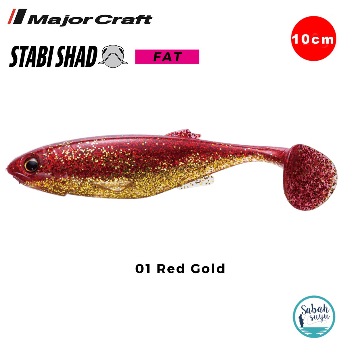 Major Craft Stabi Shad Fat 10cm Silikon Balık #01 Red Gold