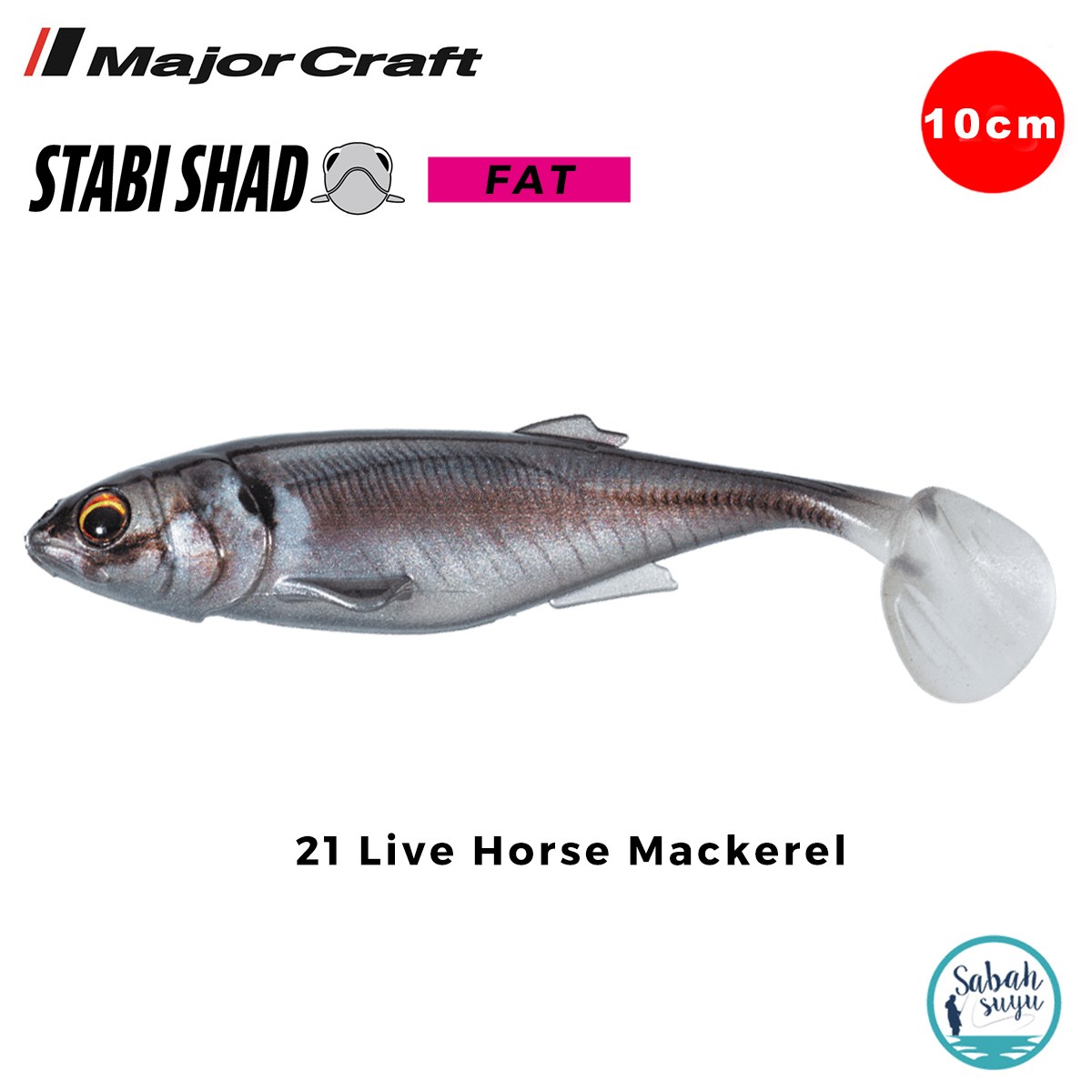 Major Craft Stabi Shad Fat 10cm Silikon Balık #21 Live Horse Mackerel