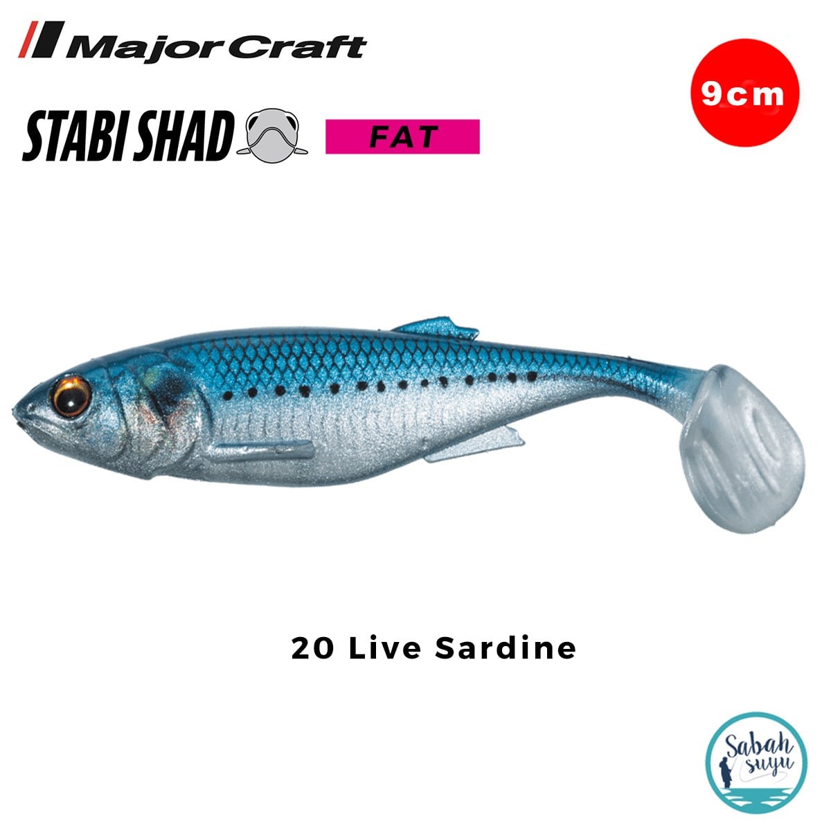 Major Craft Stabi Shad Fat 9cm Silikon Balık #20 Live Sardine