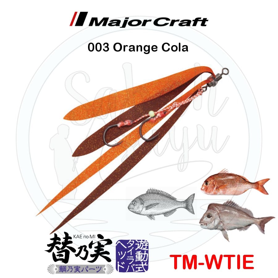 Major Craft Tai Rubber TM WTIE İğneli Yedek Kuyruk #003 Orange/Cola