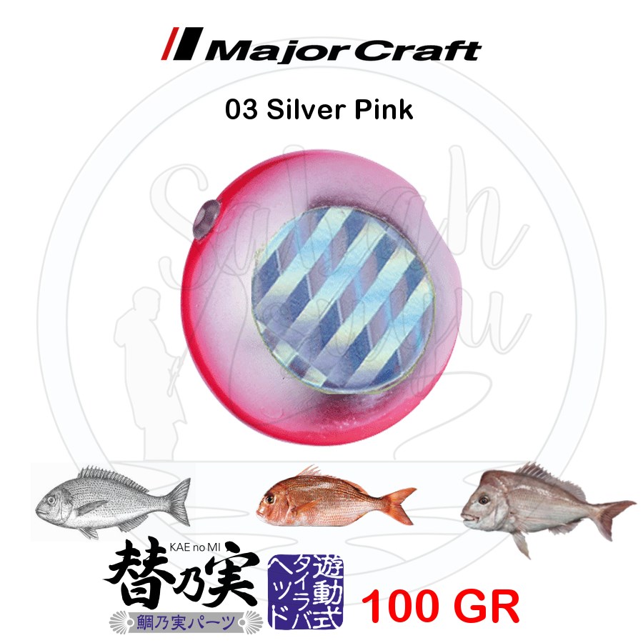 Major Craft TM-Head Slider Tai Rubber Jig 100gr #03 Silver Pink