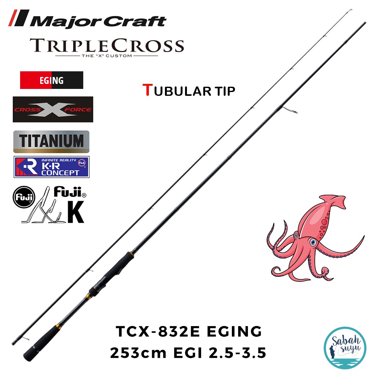 Major Craft Triple Cross TCX-832E Eging 253cm EGI 2.5-3.5 (2P) Spin Kamış