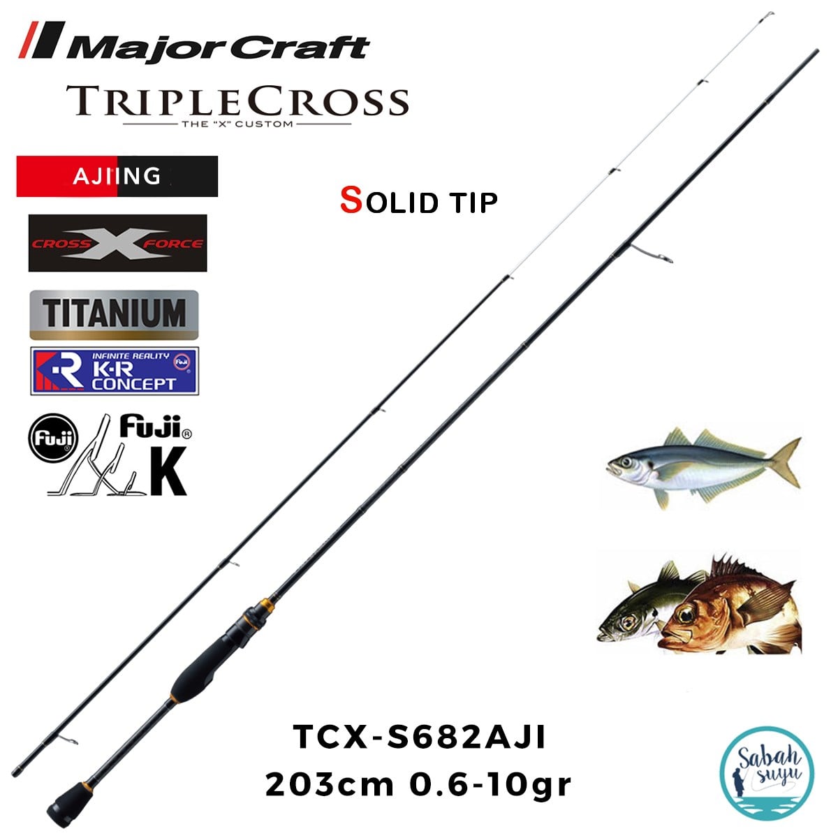 Major Craft Triple Cross TCX-S682AJI Solid 2.03cmt 0.6-10gr (2P) LRF Kamış