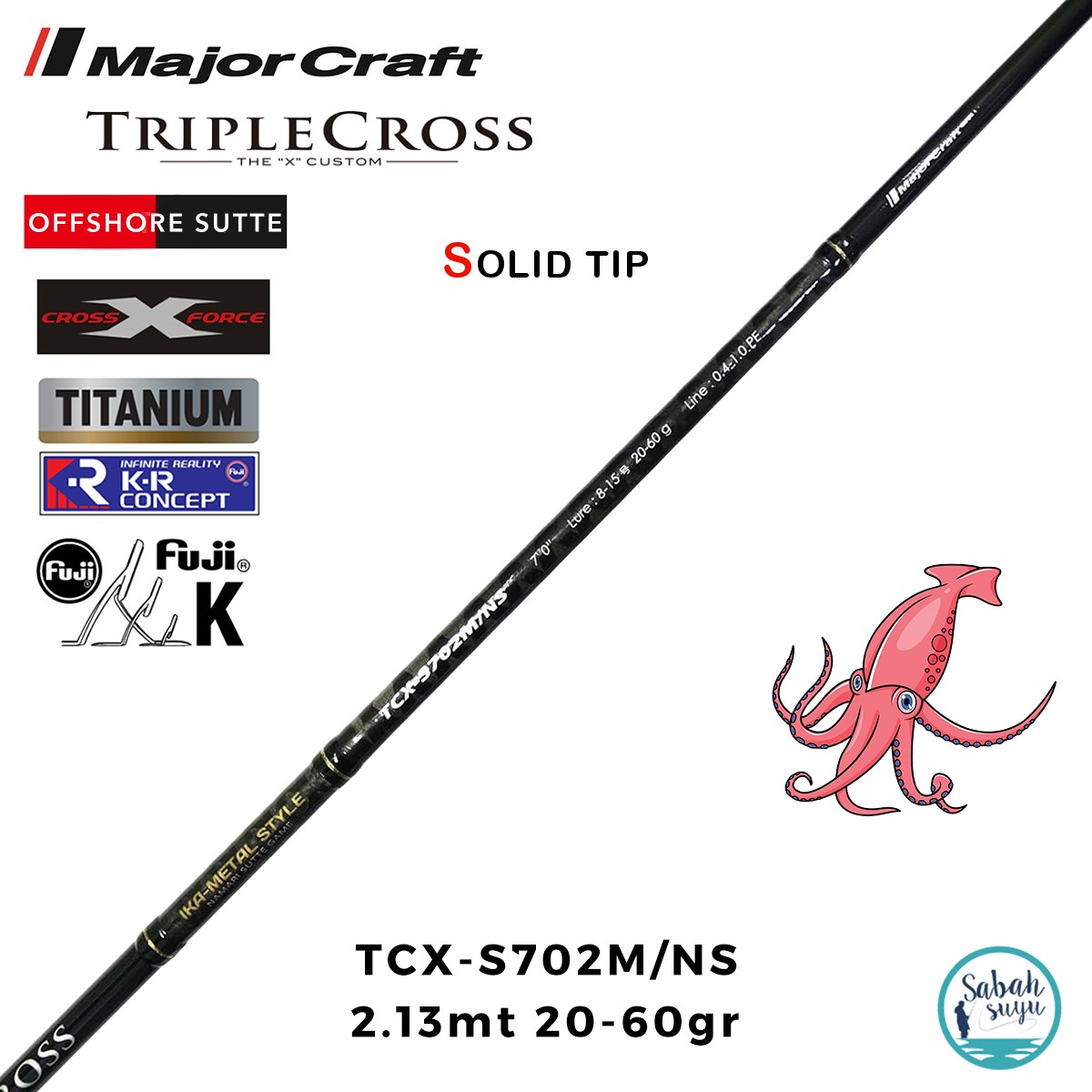 Major Craft Triple Cross TCX-S702M/NS Sutte 2.13mt 20-60gr (2P