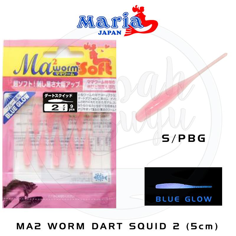 Maria Ma2 Worm Soft Dart Squid (5cm) S/PBG