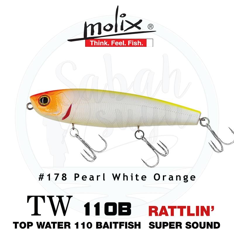 Molix Top Water 110 Baitfish 11cm 23gr Pearl White Orange