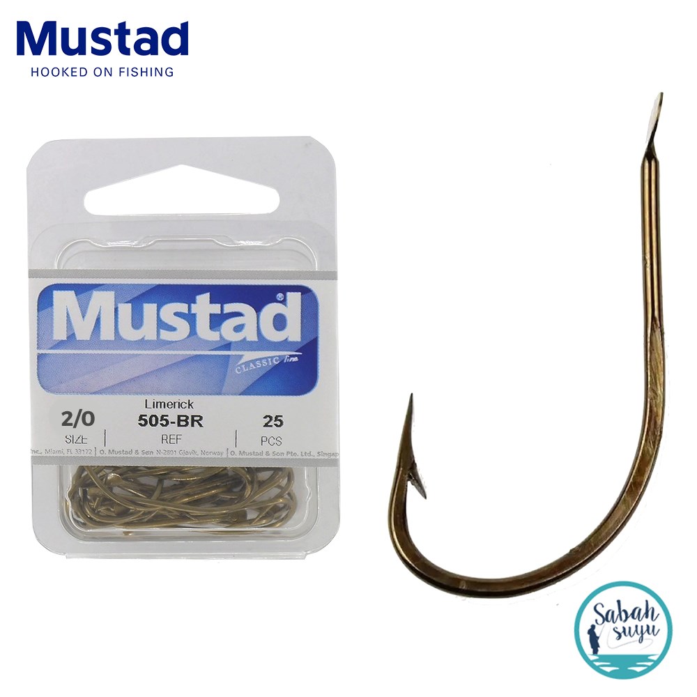 Mustad 505 Çapraz Tekli Olta İğnesi Bronz #2/0 (25 adet)