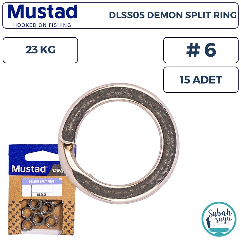 Mustad Demon DLSS05 Split Ring Halka #6 23kg (15 Adet)