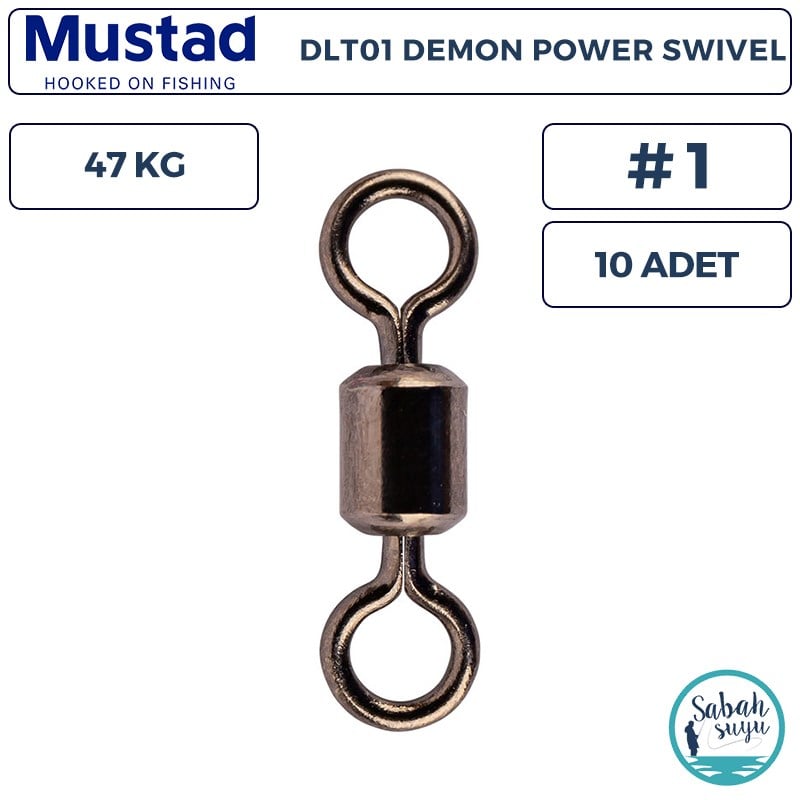 Mustad Demon DLT01 Fırdöndü #1 47kg (10 Adet)