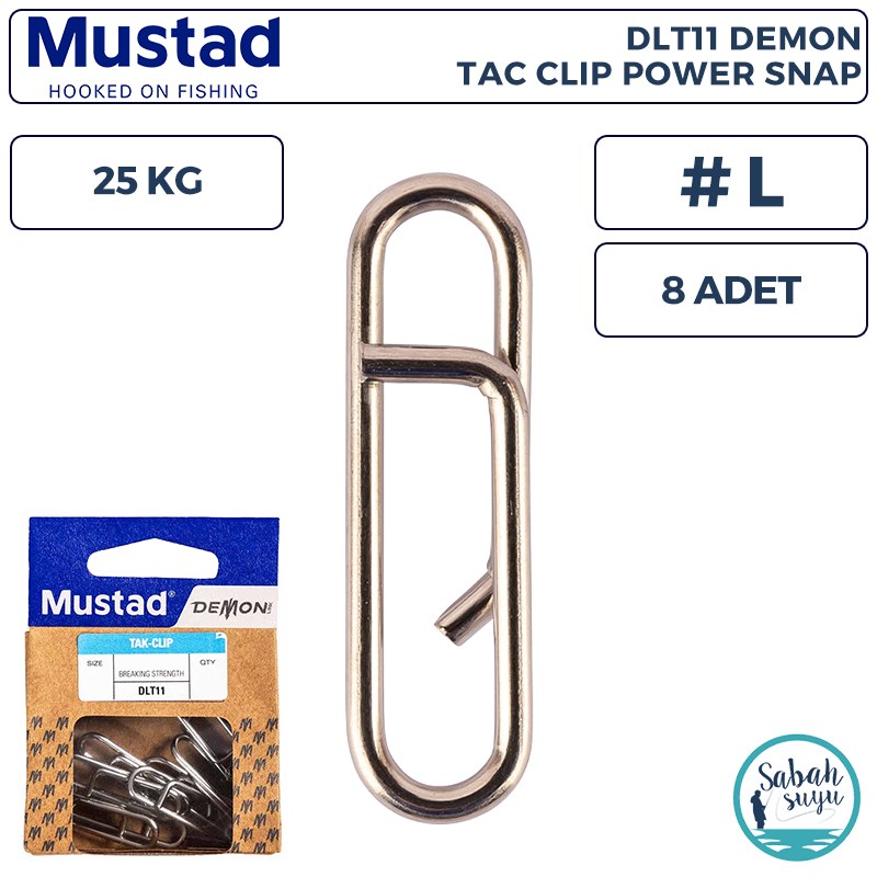 Mustad Demon DLT11 Tak-Clip Power Klips #L 25kg (8 Adet)