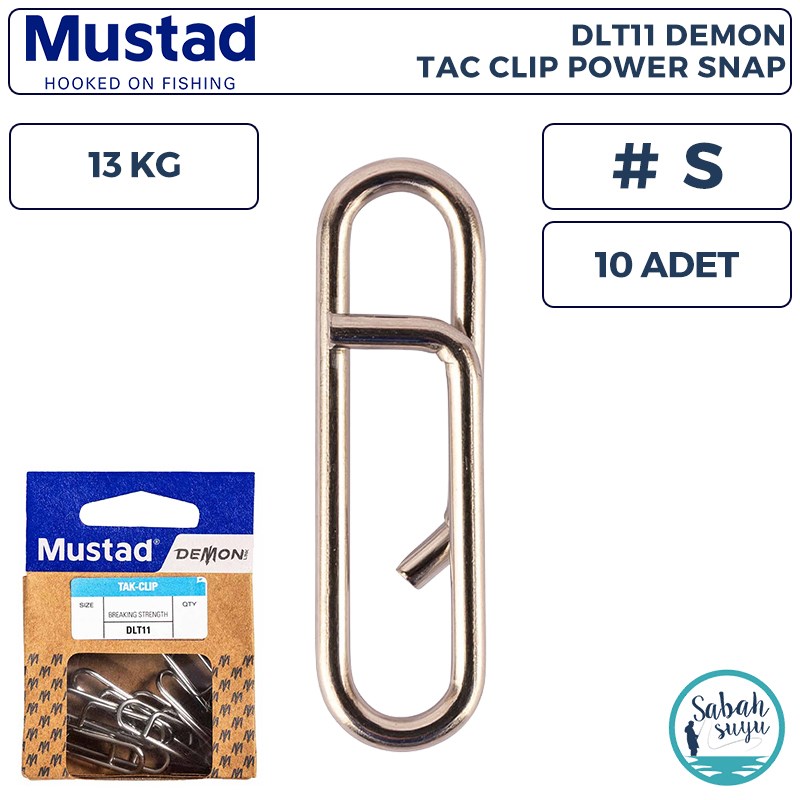 Mustad Demon DLT11 Tak-Clip Power Klips #S 13kg (10 Adet)