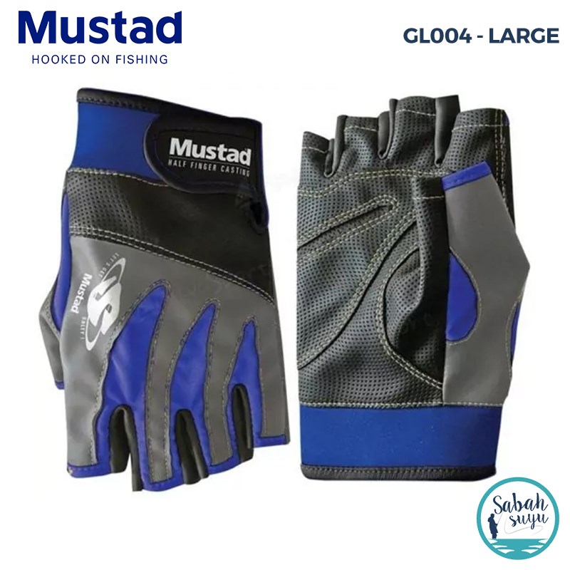 Mustad Half Finger Casting Balıkçı Eldiveni Large