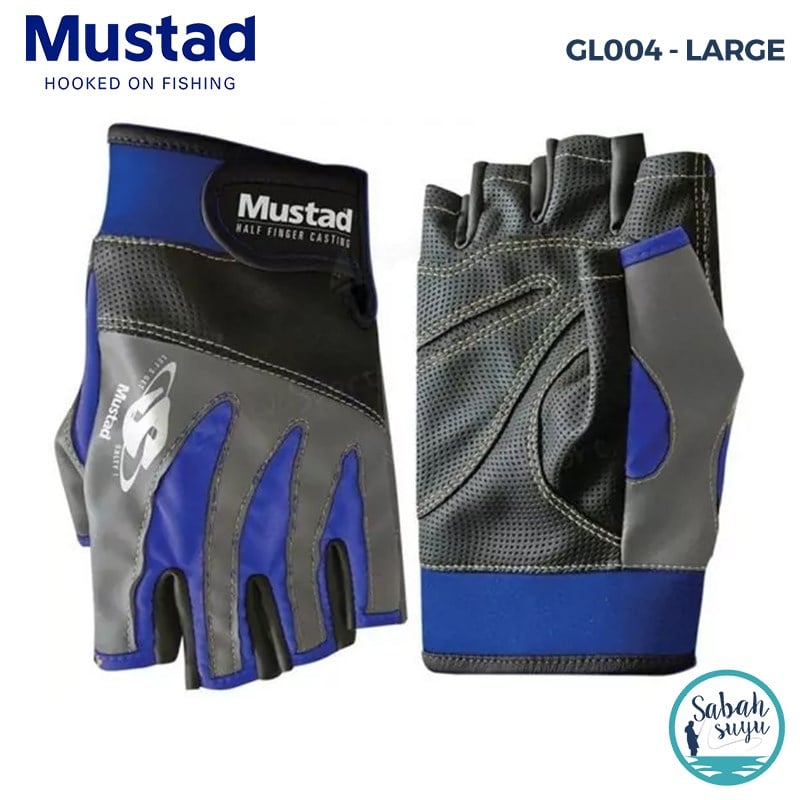 Mustad Half Finger Casting Balıkçı Eldiveni Large