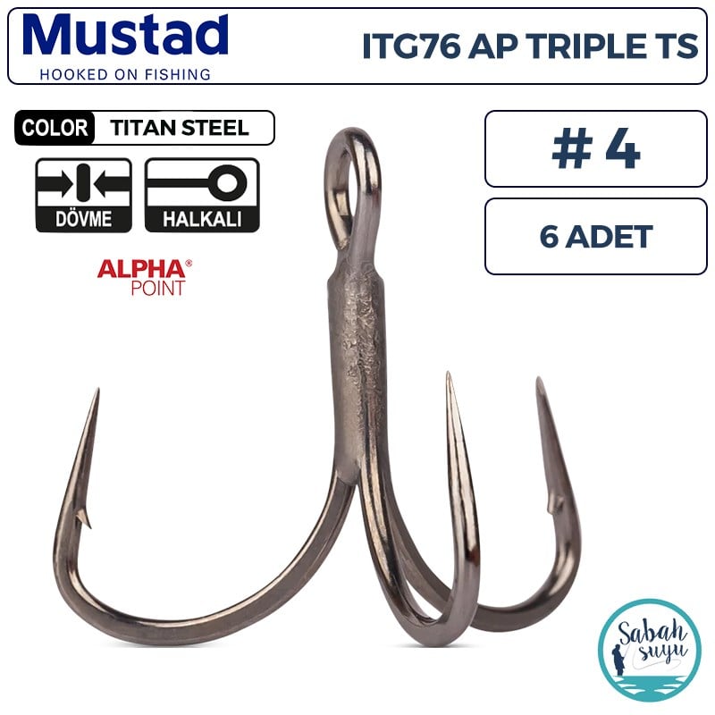 Mustad ITG76AP AP Üçlü İğne TS #4 (6 Adet)