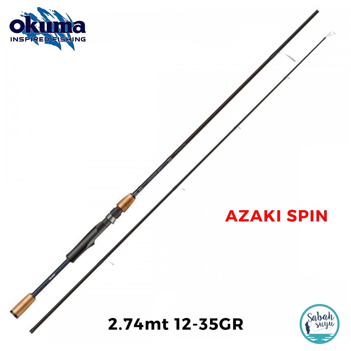 Okuma Azaki Spin 2.74mt 12-35gr (2P) Spin Kamış