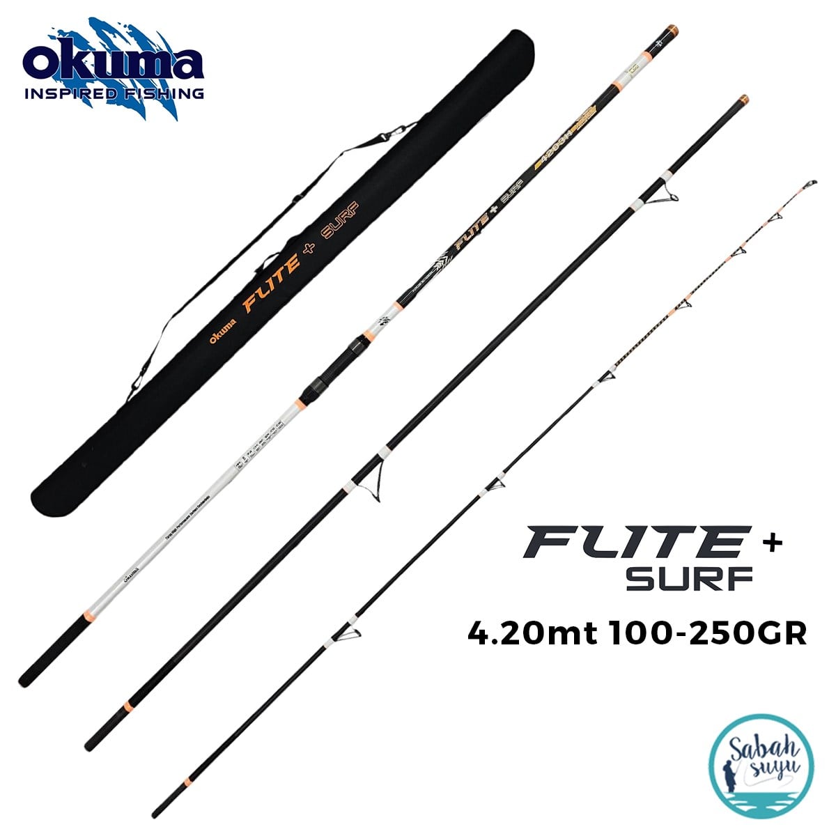 Okuma Flite+ 4.20mt 100-250gr (3P) Surf Kamış