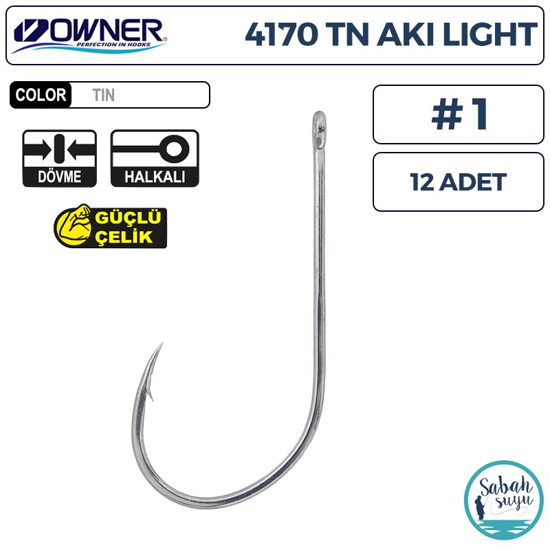 Owner 4170 TN Aki Light Delikli İğne Beyaz #1 (12 Adet)