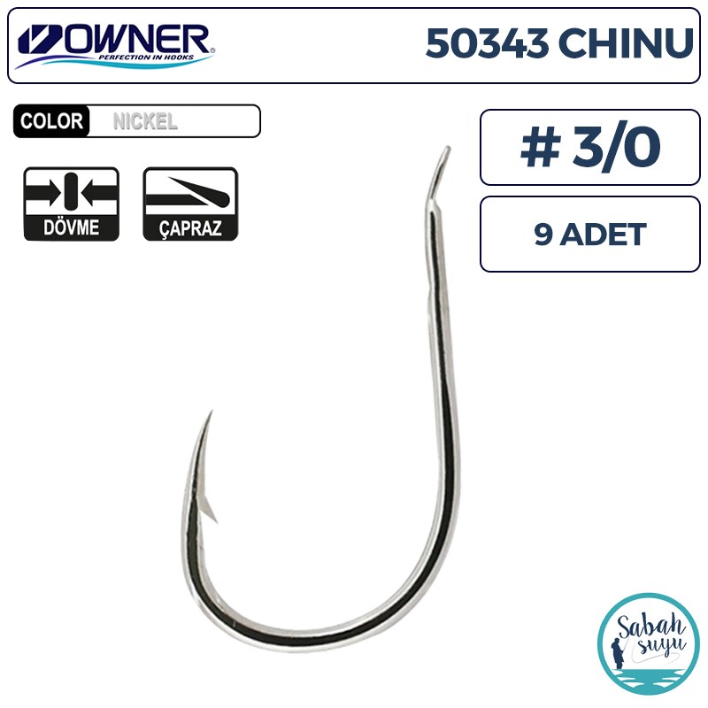 Owner 50343 Chinu İğne #3/0 (9 Adet) Beyaz