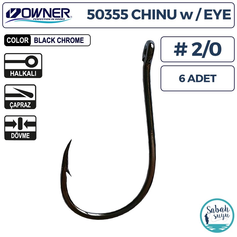 Owner 50355 Chinu Delikli İğne #2/0 (6 Adet) Siyah
