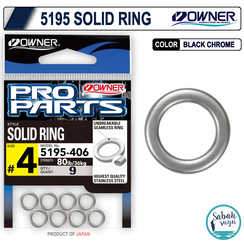 Owner 5195 Solid Ring (Kapalı Halka) #4 80Lb./36kg (9 Adet)