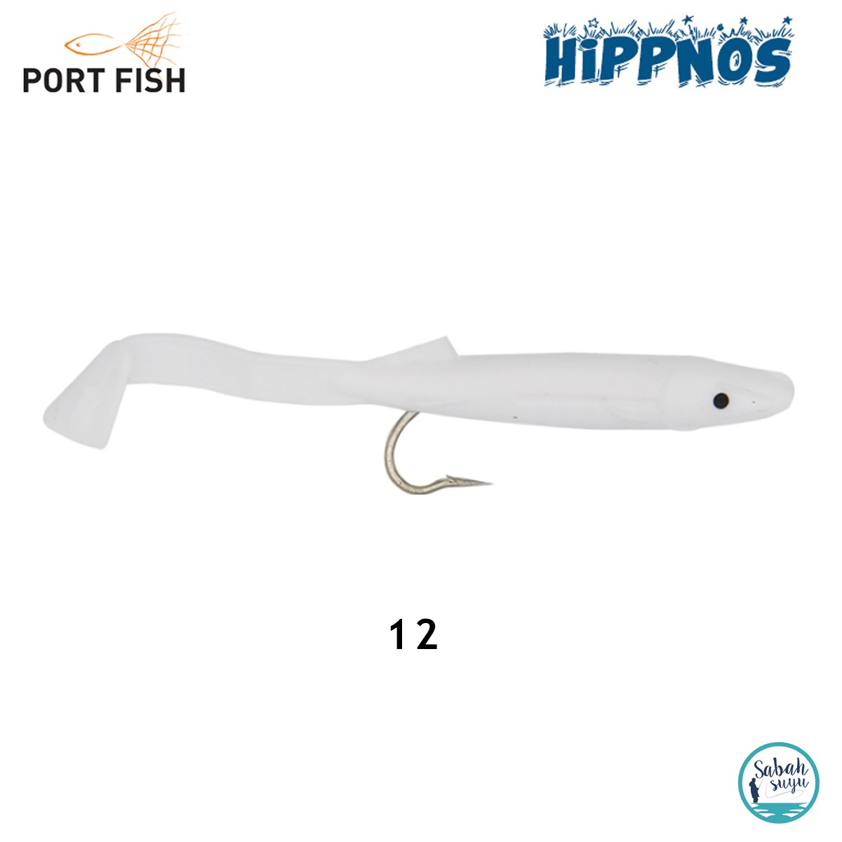 Portfish Hippnos İğneli Silikon Balık 8.5cm #12 Beyaz (3 Adet)