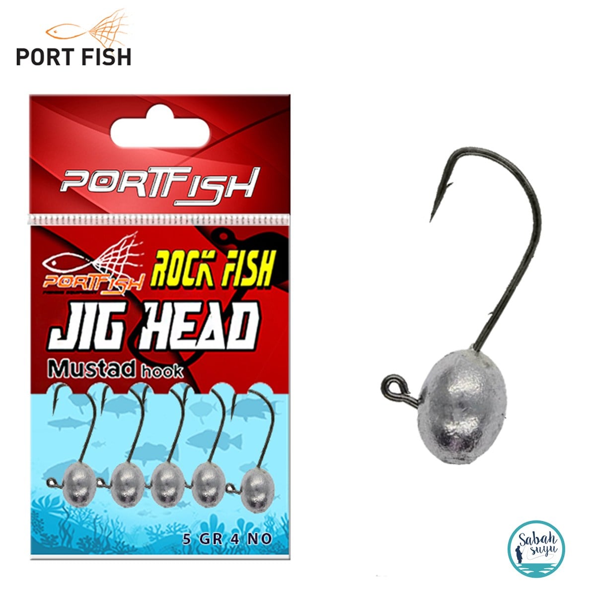 Portfish Rock Fish Jighead 5gr No:4 Mustad (5 Adet)