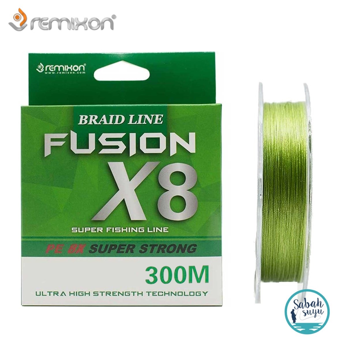 Remixon Fusion X8 İp Misina 300mt 0.18mm 10kg Yeşil