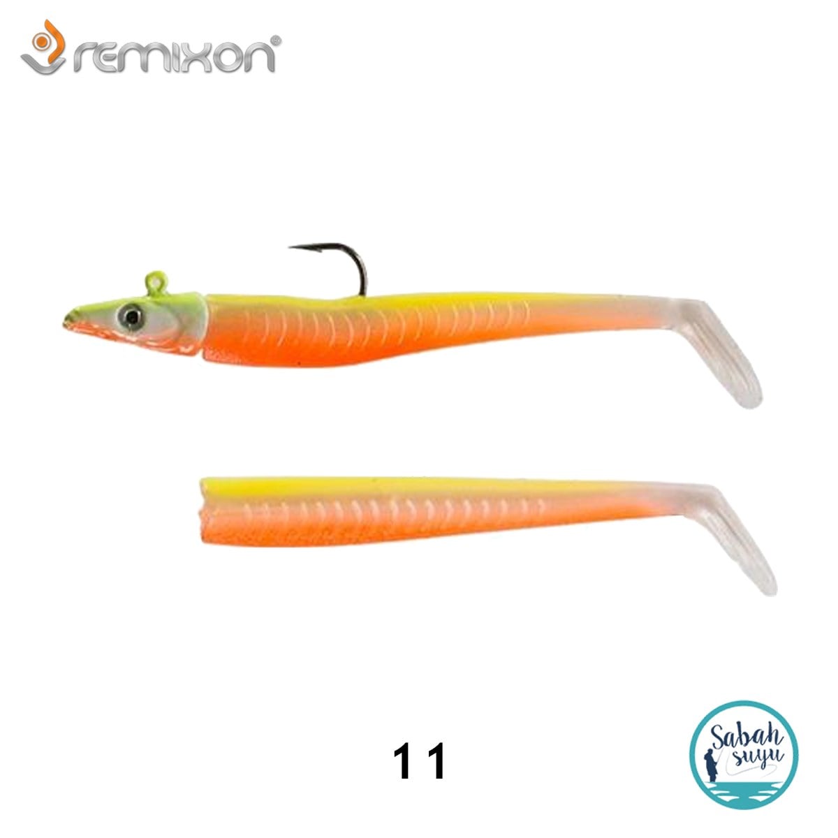 Remixon Snake Shad Silikon Yem 11cm 10gr (2+2 Adet) #11 Lemon Back