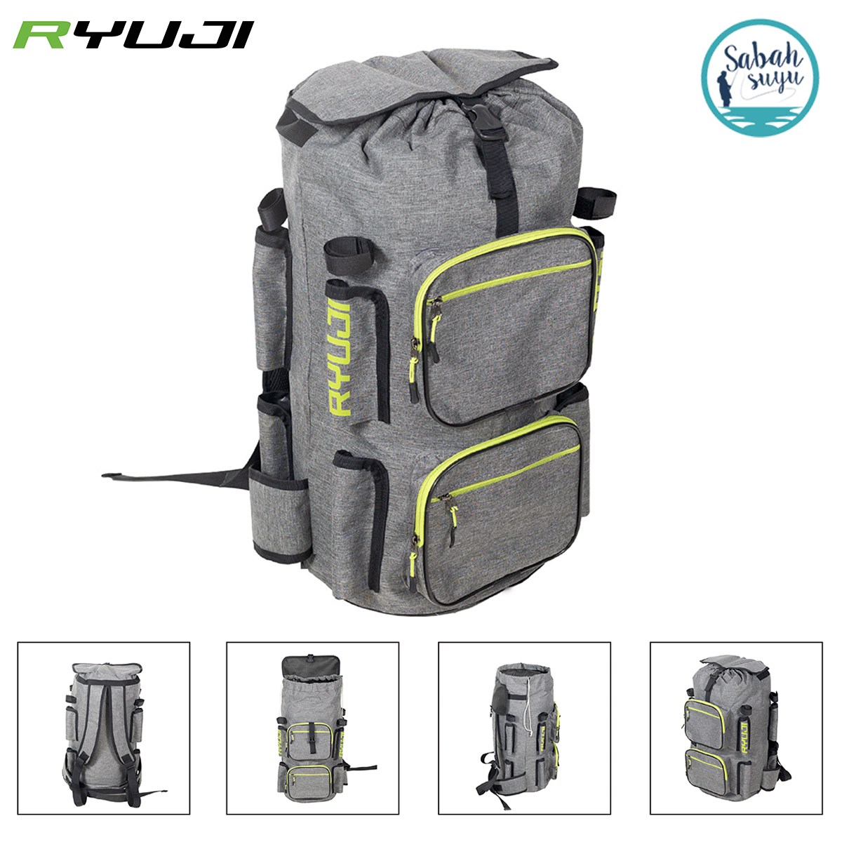 Ryuji Balıkçı Sırt Çantası 55 Litre Gri