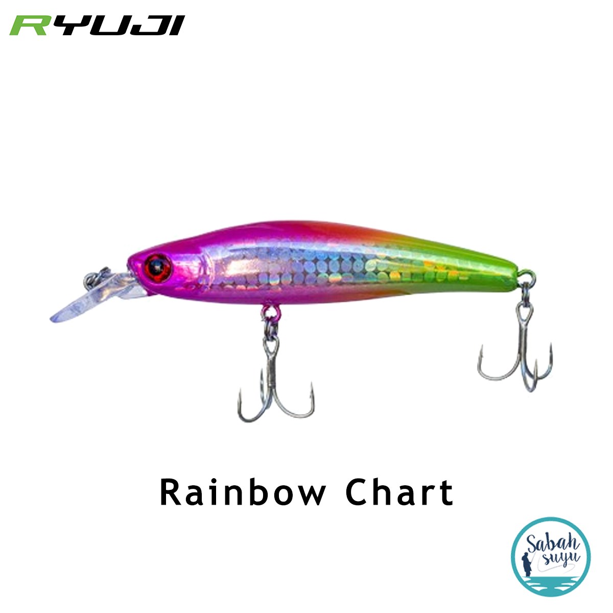 Ryuji Bubble Bait 8cm 12gr Maket Balık Rainbow Chart