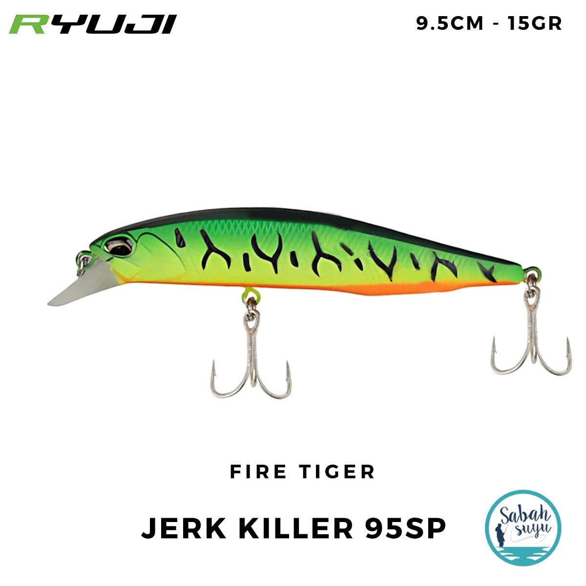 Ryuji Jerk Killer 95SP 9.5cm 15gr Fire Tiger