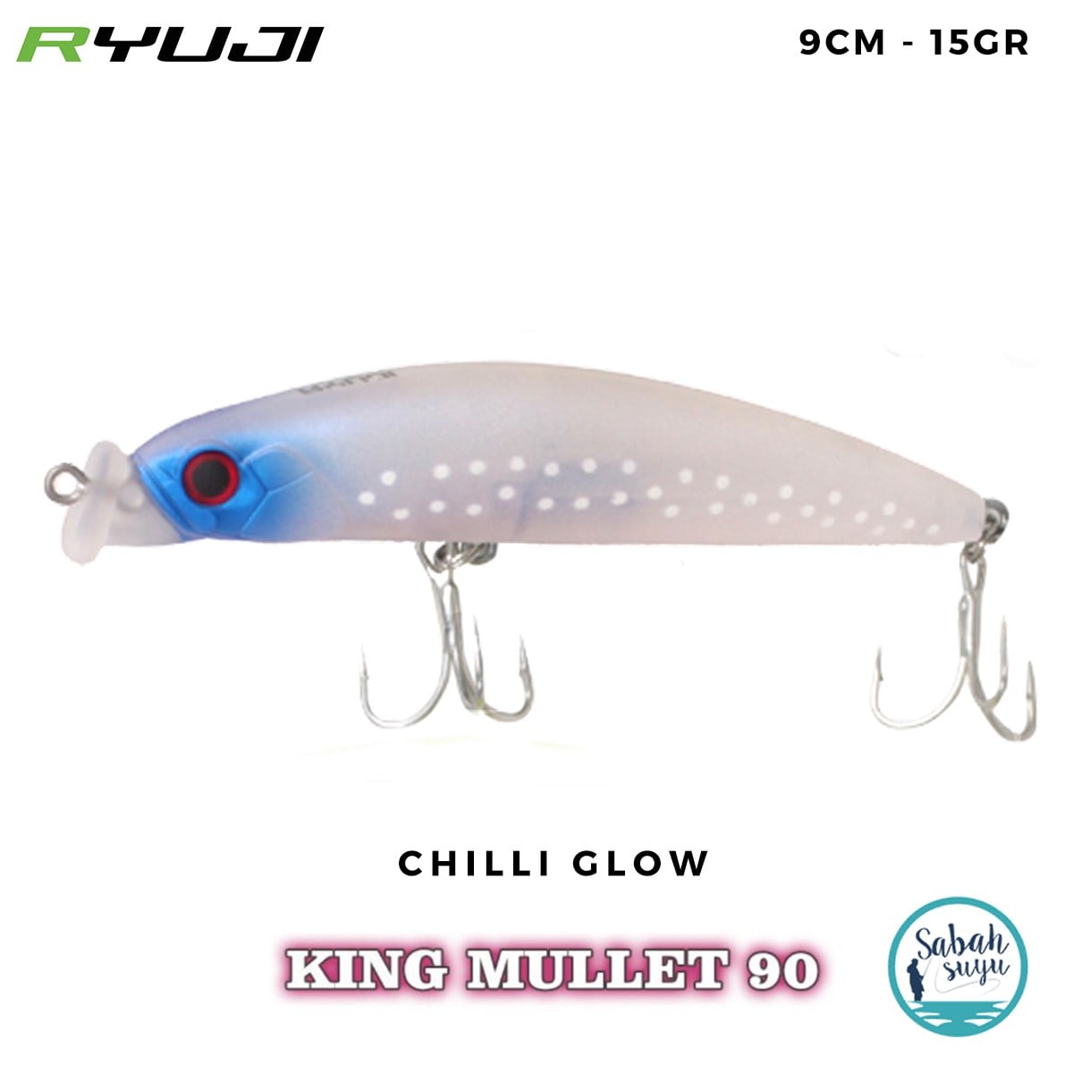 Ryuji King Mullet 90F 9cm 15gr Chilli Glow
