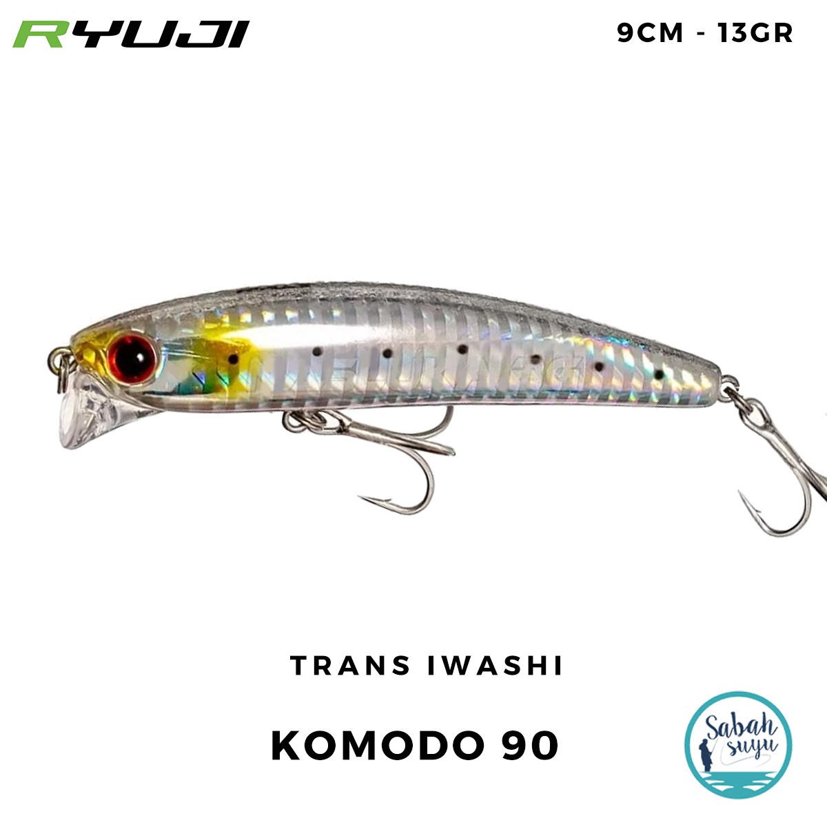 Ryuji Komodo 90F 9cm 13gr Trans Iwashi