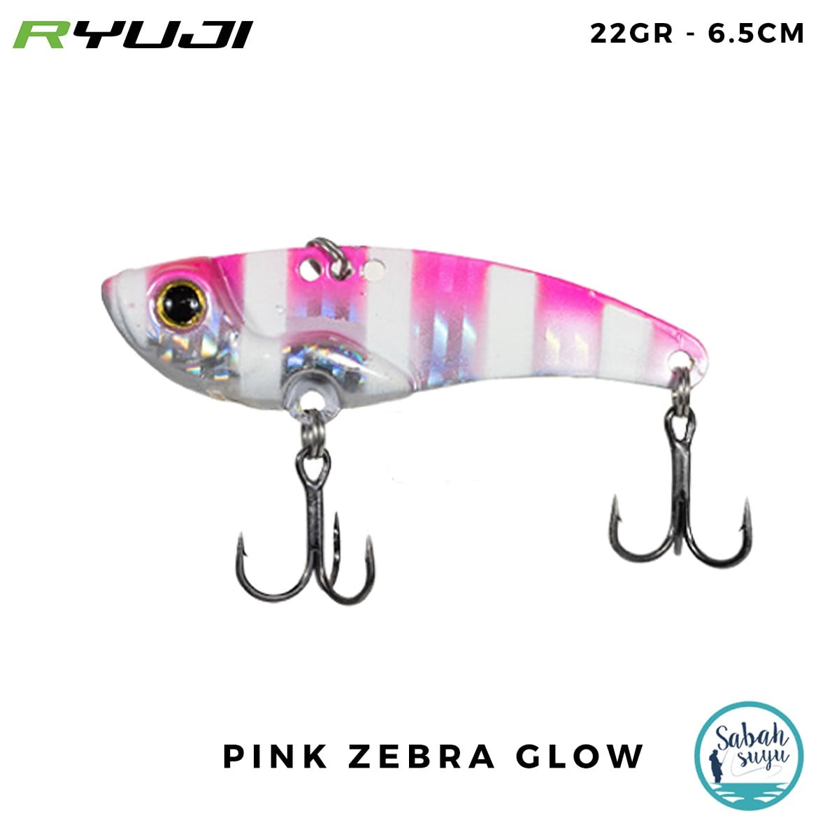 Ryuji Mirror VIB Vibrasyon Jig 6.5cm 22gr Pink Zebra Glow