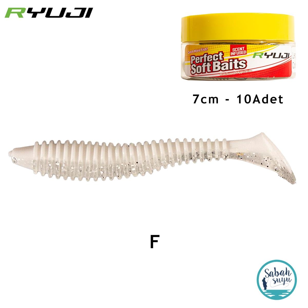Ryuji Perfect Bait LT Kokulu Silikon Balık 7cm Renk F (10 Adet)