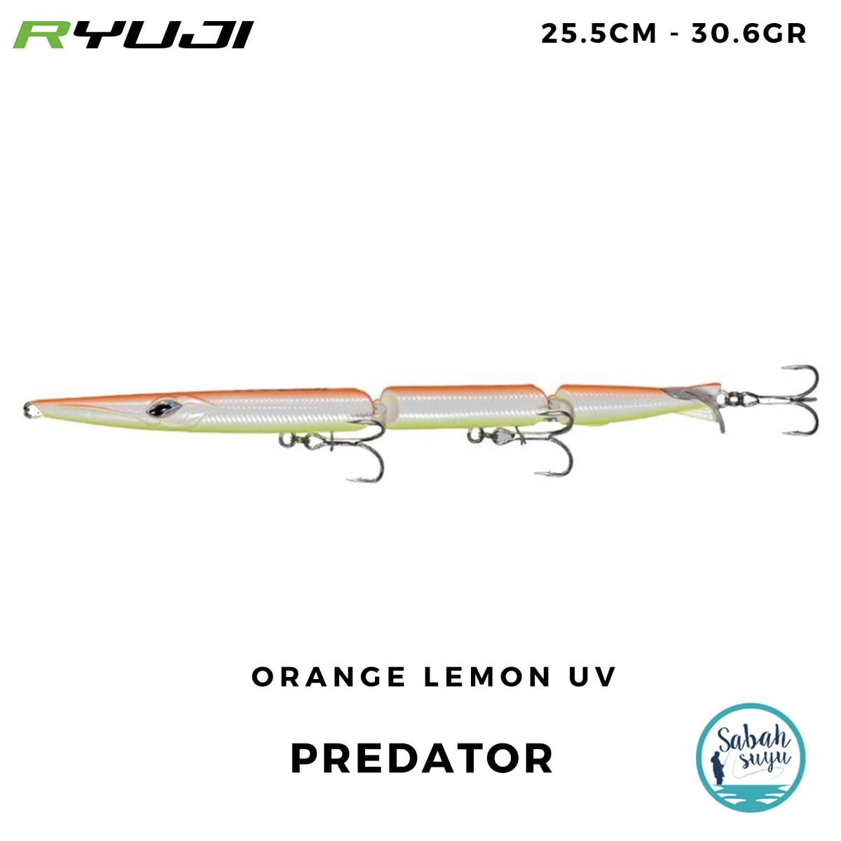 Ryuji Predator Sinking 25.5cm 30.6gr Orange Lemon UV Maket Balık