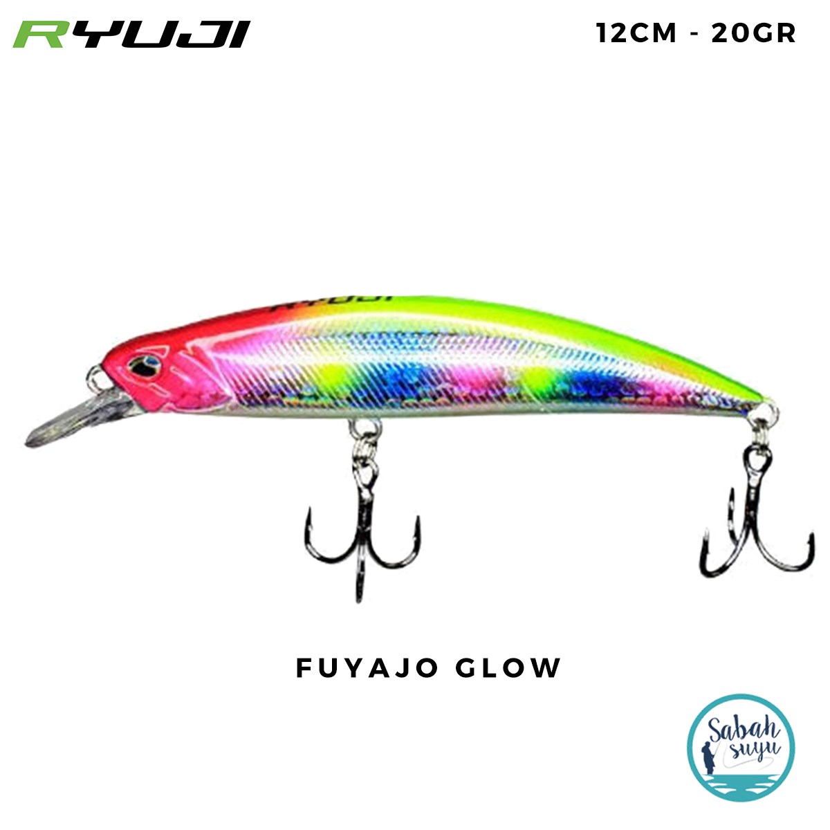 Ryuji Real Jerk 95S 9.5cm 16gr Fuyajo Glow Maket Balık