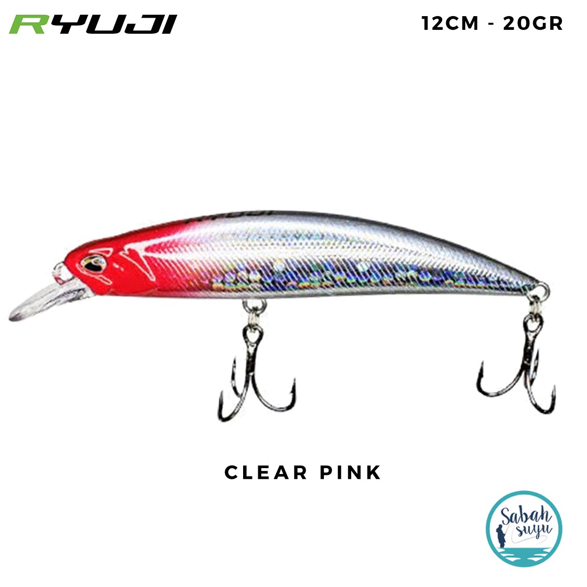 Ryuji Real Jerk 95S 9.5cm 16gr Clear Pink Maket Balık