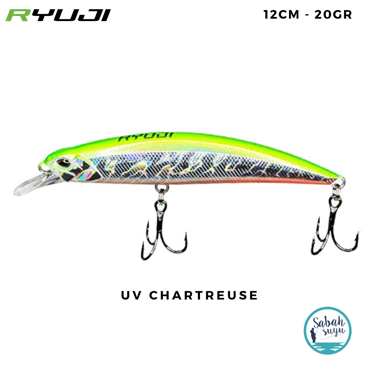 Ryuji Real Jerk 95S 9.5cm 16gr UV Chartreuse Maket Balık