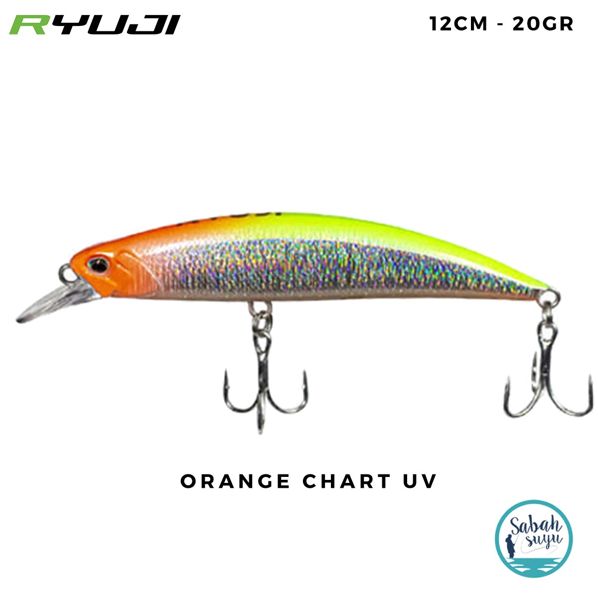 Ryuji Real Jerk 95S 9.5cm 16gr Orange Chart UV Maket Balık